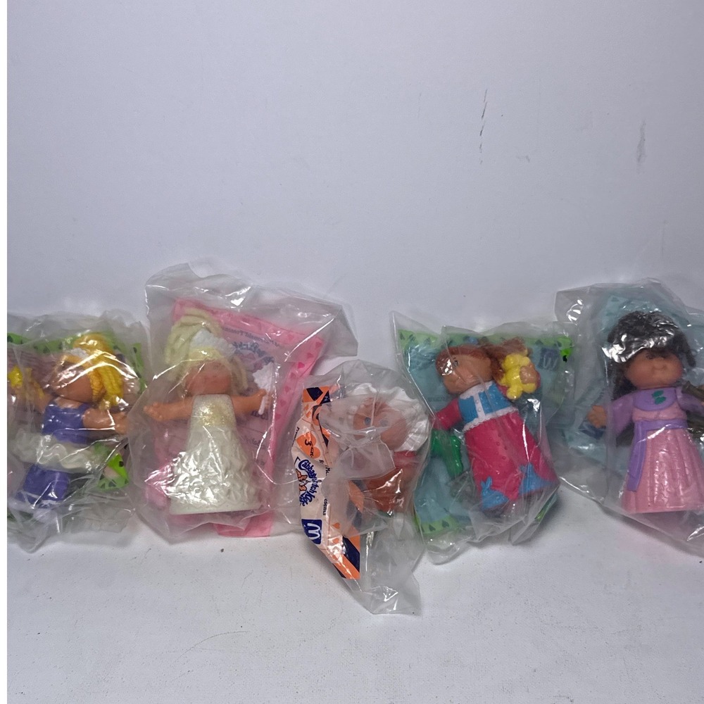 1994 McDonalds Cabbage Patch Kids Happy Meal Toy Set 5 Sealed Vintage Figurines